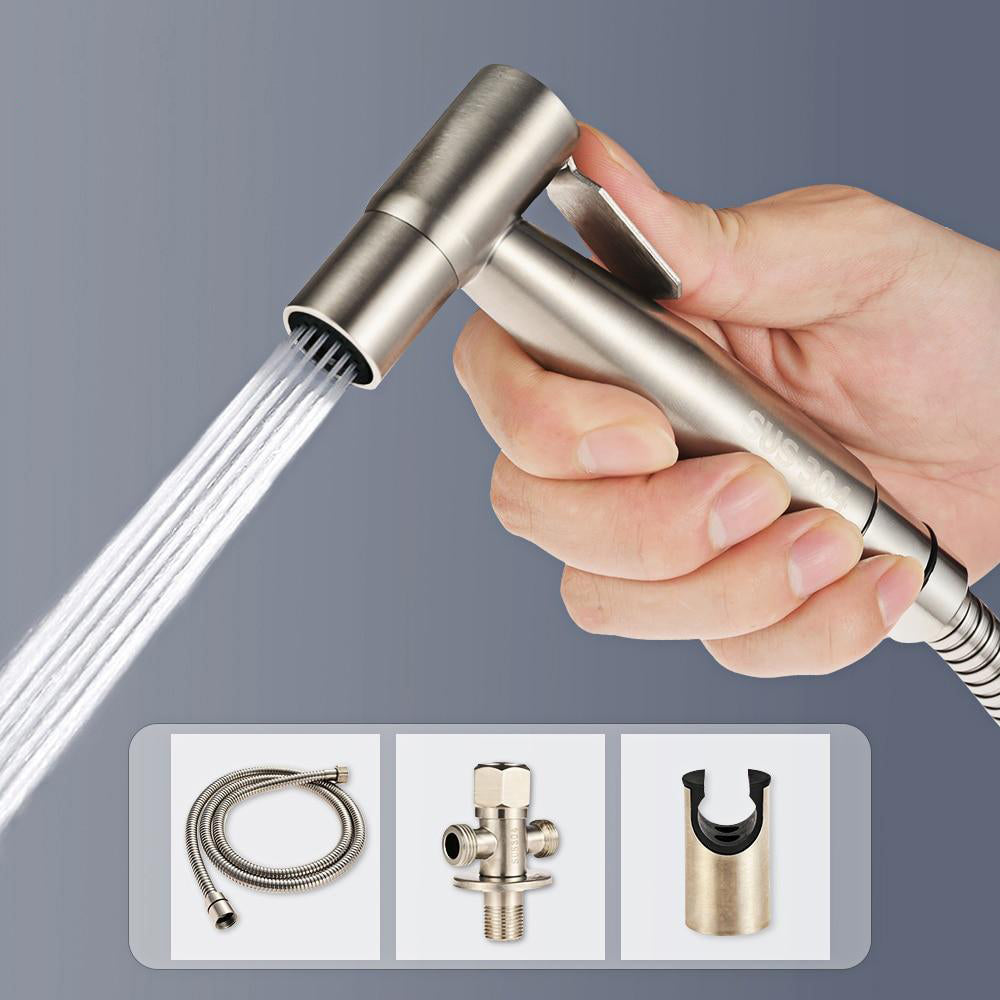 Stainless Steel Handheld Bidet Sprayer | Wall Mounted | 1.5m Hose | Single Hole Installation
