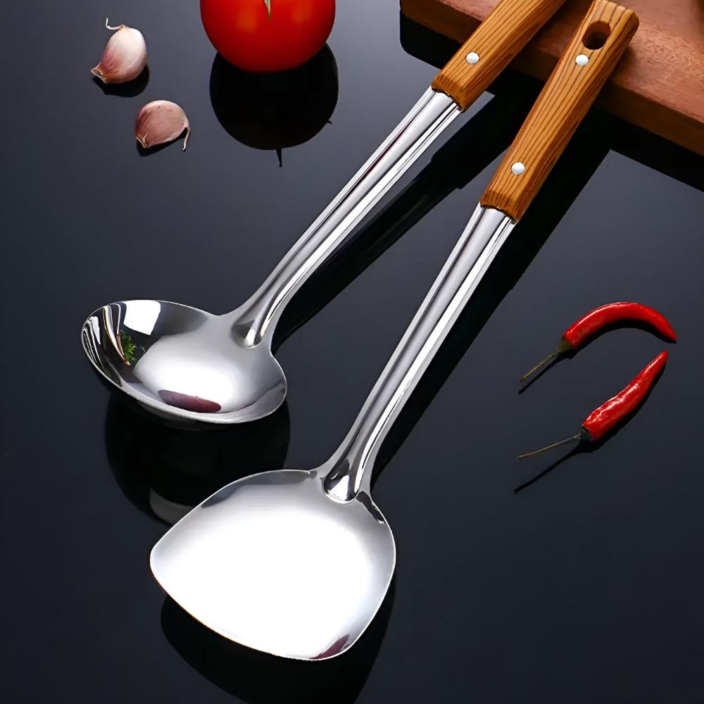 Stainless Cooking Utensils Set | Five Piece Kitchen Tool Kit