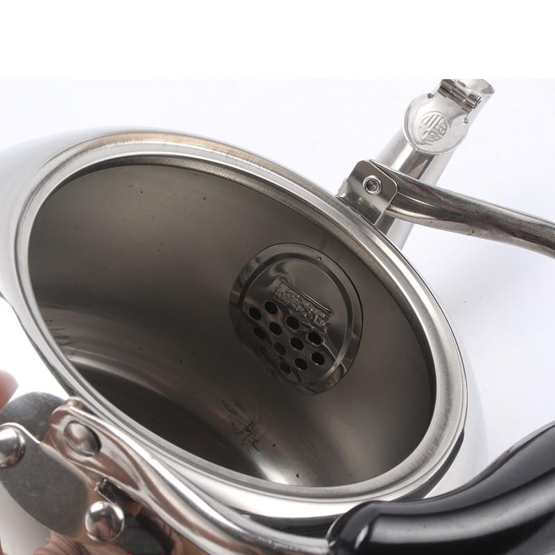 Stainless Steel Stovetop Teapot, Stainless Steel Whistling Stove Top Tea Kettle In Chrome 2