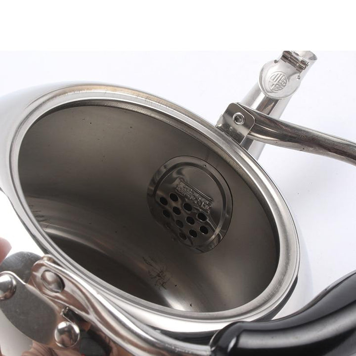 Stainless Steel Stovetop Teapot, Stainless Steel Whistling Stove Top Tea Kettle In Chrome 2