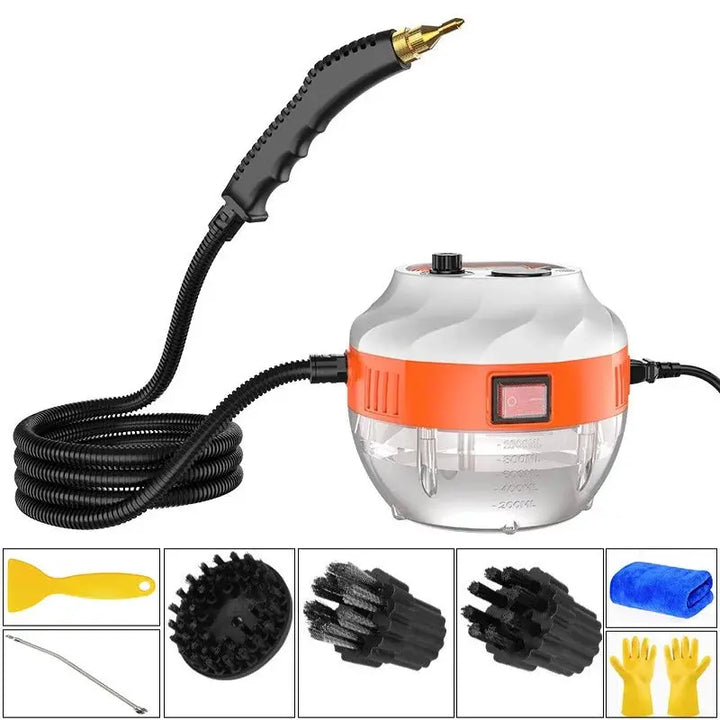 Steam Cleaner 2800 W | Chemical-Free Deep Cleaning for Kitchen, Bathroom &amp; Carpets | Transparent 1200 ml Water Tank