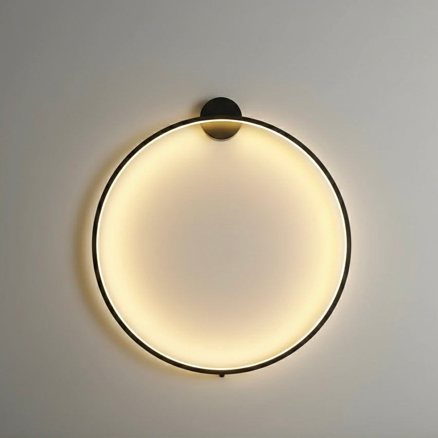 Stellar modern LED wall light with dimmable satin black design