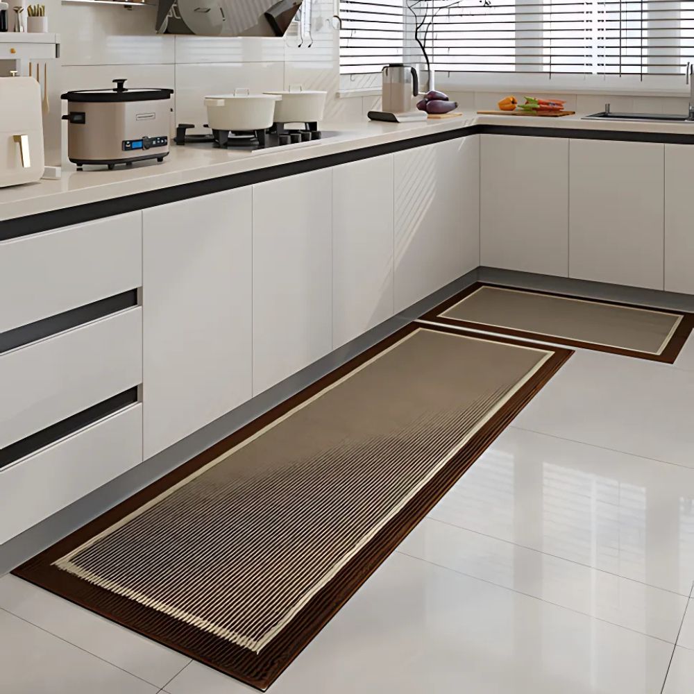 Runner Rug Polypropylene | Anti-Slip Backing, Cushioned Comfort | 50x80cm &amp; 45x120cm in Midnight, Mocha or Stone Mist 5