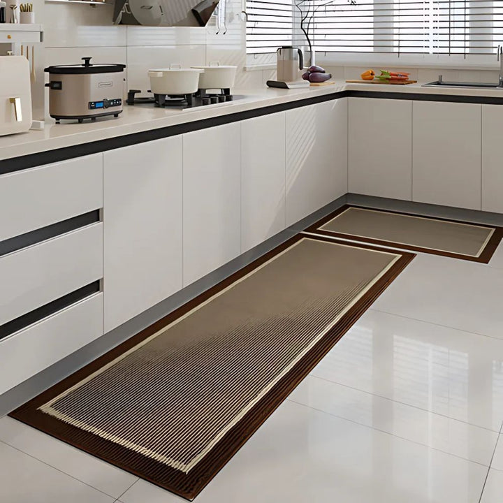 Runner Rug Polypropylene | Anti-Slip Backing, Cushioned Comfort | 50x80cm &amp; 45x120cm in Midnight, Mocha or Stone Mist 5