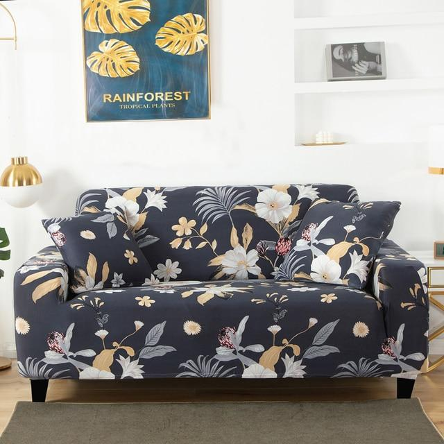 Stretch Sofa Cover with Foam Bars for Standard Living Room Sofas 2