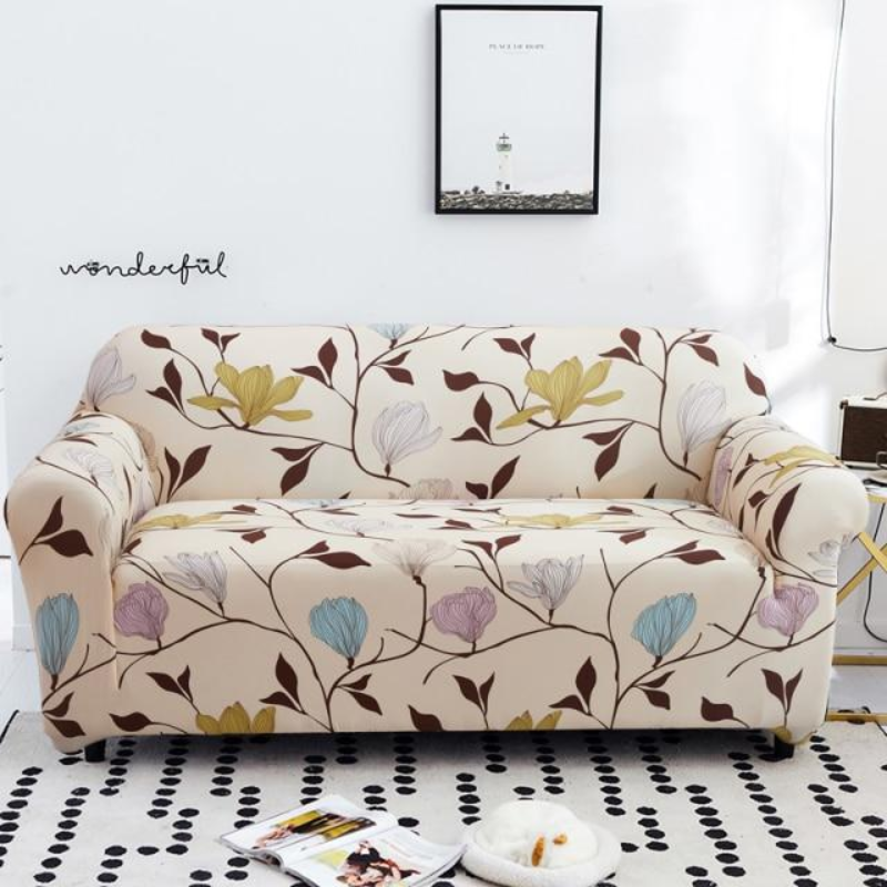 Stretch Sofa Cover with Foam Bars for Standard Living Room Sofas 3