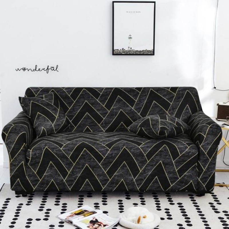 Stretch Sofa Cover with Foam Bars for Standard Living Room Sofas 5