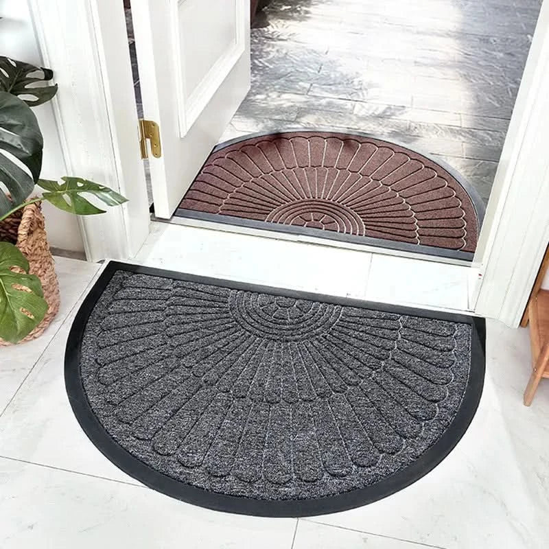 Stylish Half-Round Door Mat | Non-Slip Rubber Design for Dirt Trapping and Moisture Absorption 2
