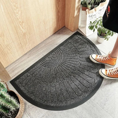 Stylish Half-Round Door Mat | Non-Slip Rubber Design for Dirt Trapping and Moisture Absorption 3