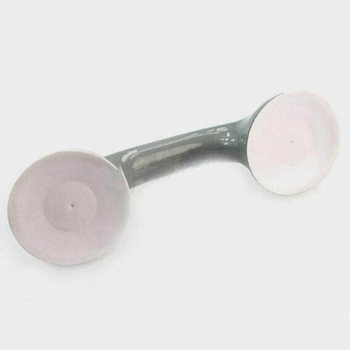Suction Cup Shower Grab Bar | 136kg Capacity | No-Drill | Ergonomic Grip | Portable | Grey &amp; White