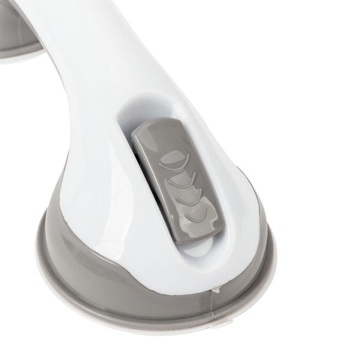 Suction Cup Shower Grab Bar | 136kg Capacity | No-Drill | Ergonomic Grip | Portable | Grey &amp; White