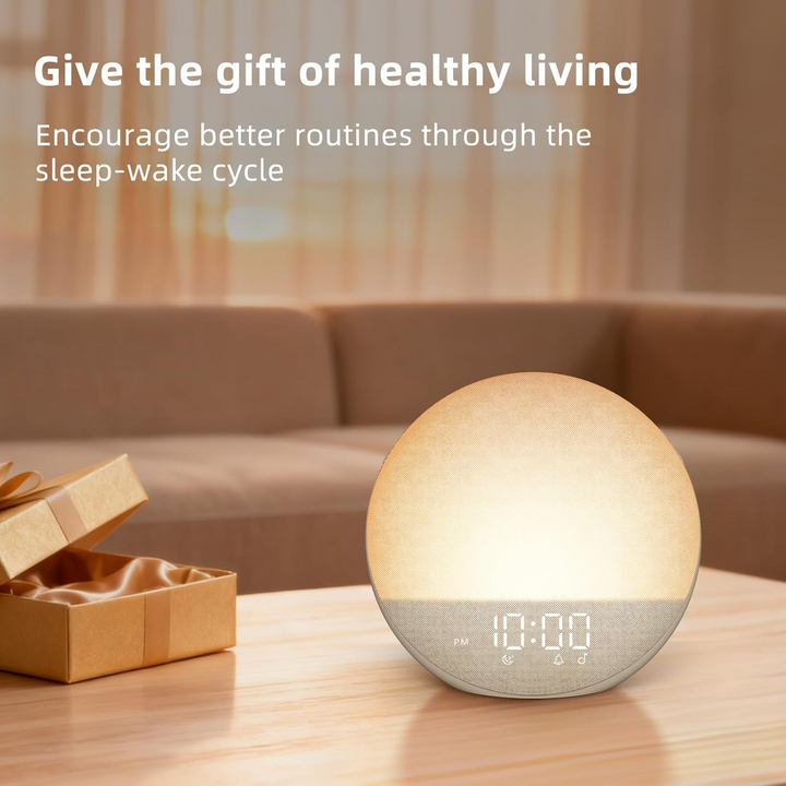 Sunrise Alarm Clock with Touch Controls | Gradual Dawn Simulation &amp; Sunset Dimming | Multiple Alarm Tones &amp; Brightness Levels