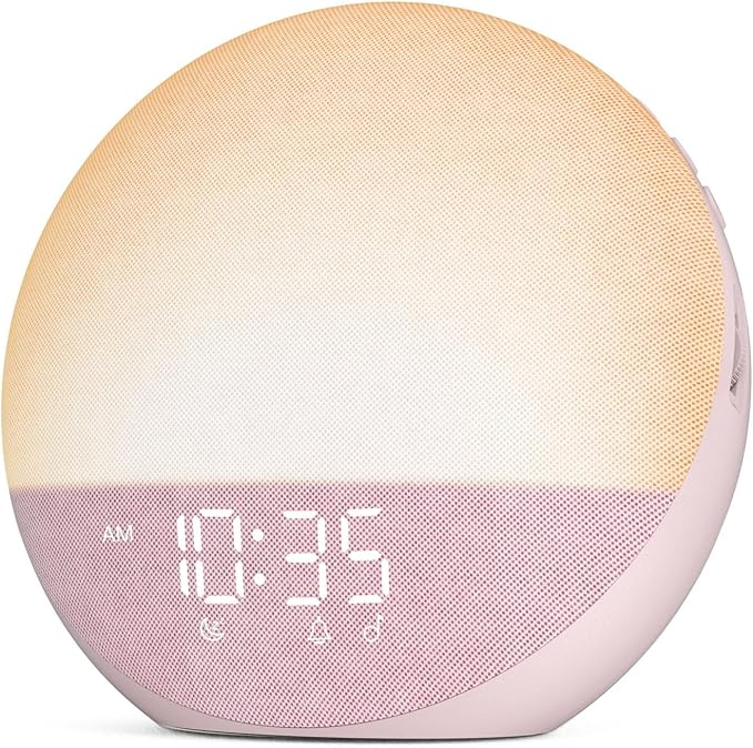 Sunrise Alarm Clock with Touch Controls | Gradual Dawn Simulation &amp; Sunset Dimming | Multiple Alarm Tones &amp; Brightness Levels
