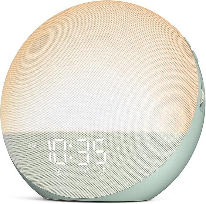 Sunrise Alarm Clock with Touch Controls | Gradual Dawn Simulation &amp; Sunset Dimming | Multiple Alarm Tones &amp; Brightness Levels
