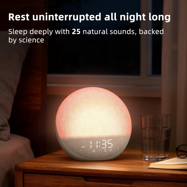 Sunrise Alarm Clock with Touch Controls | Gradual Dawn Simulation &amp; Sunset Dimming | Multiple Alarm Tones &amp; Brightness Levels