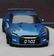 Supercar Alarm Clock with Engine Sound | LED Display, Flame &amp; Smoke Light Effects | Mains Powered, No Batteries Needed