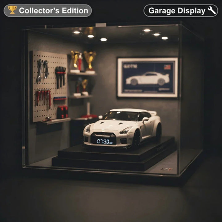 Supercar Alarm Clock with Engine Sound | LED Display, Flame &amp; Smoke Light Effects | Mains Powered, No Batteries Needed