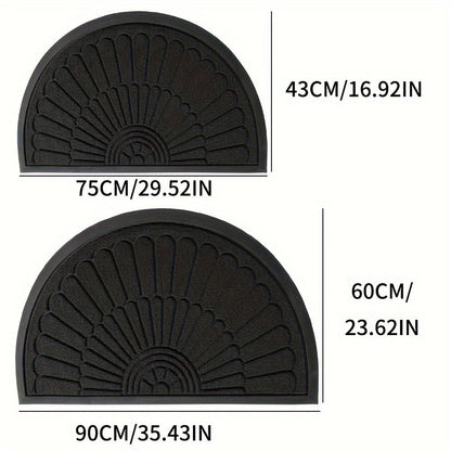 Rubber Door Mat | Half Round Non-Slip Design