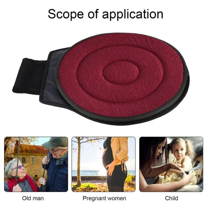 Swivel Seat Cushion with Memory Foam and Non-Slip Base 5