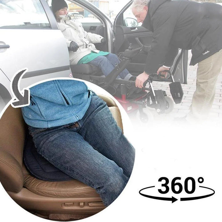 Swivel Seat Cushion with Memory Foam and Non-Slip Base 6