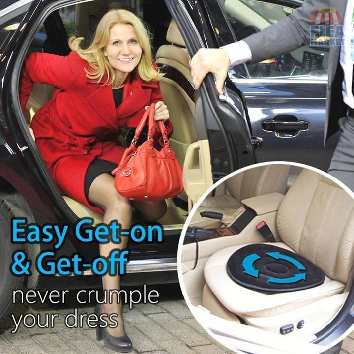 Swivel Seat Cushion with Memory Foam and Non-Slip Base 7