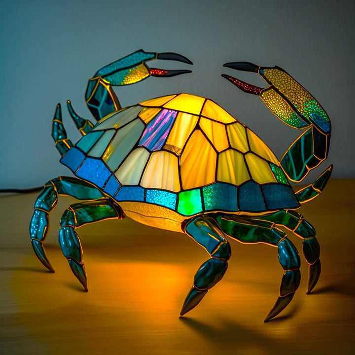 Table Animal Lamp | Faceted Wolf Head, Warm Inner Glow