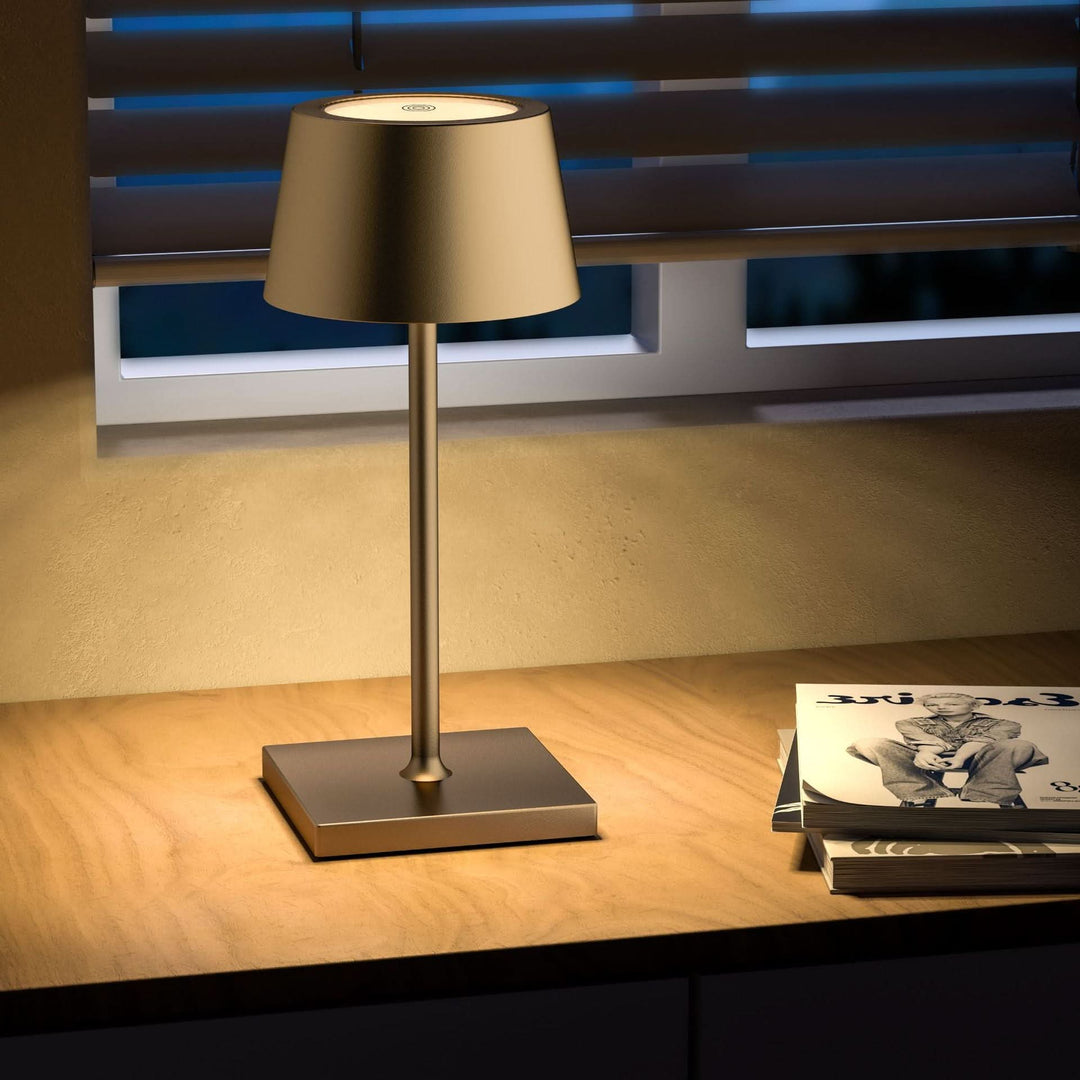 Table Lamp Cordless LED Aluminum Alloy Touch Control IP66 Rechargeable 3