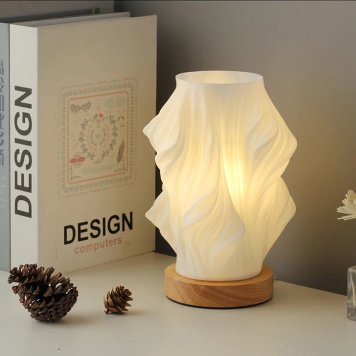 Table lamp with wave design and LED light 2
