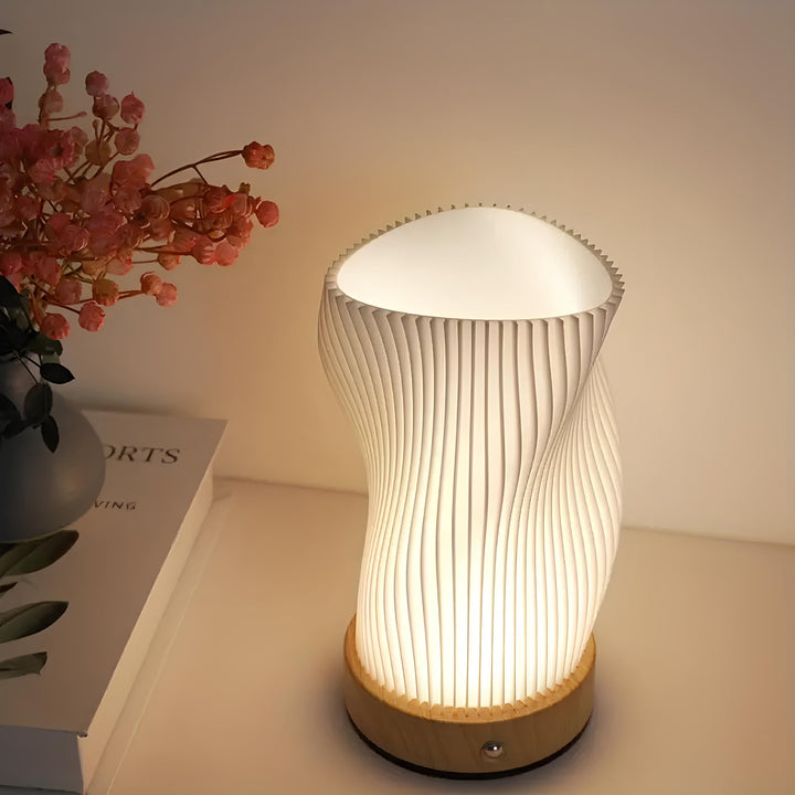 Table lamp with wave design and LED light 8