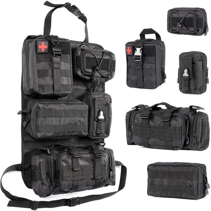 Tactical Vehicle Seat Back Organizer | 5 Detachable Molle Pouches for Efficient Storage 0