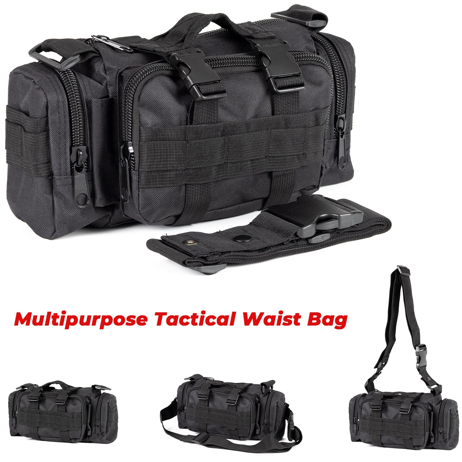 Tactical Vehicle Seat Back Organizer | 5 Detachable Molle Pouches for Efficient Storage 5