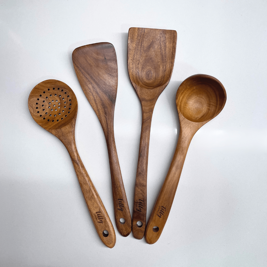 Teak Wooden Utensil Set | Seven Piece Kitchen Tool Kit