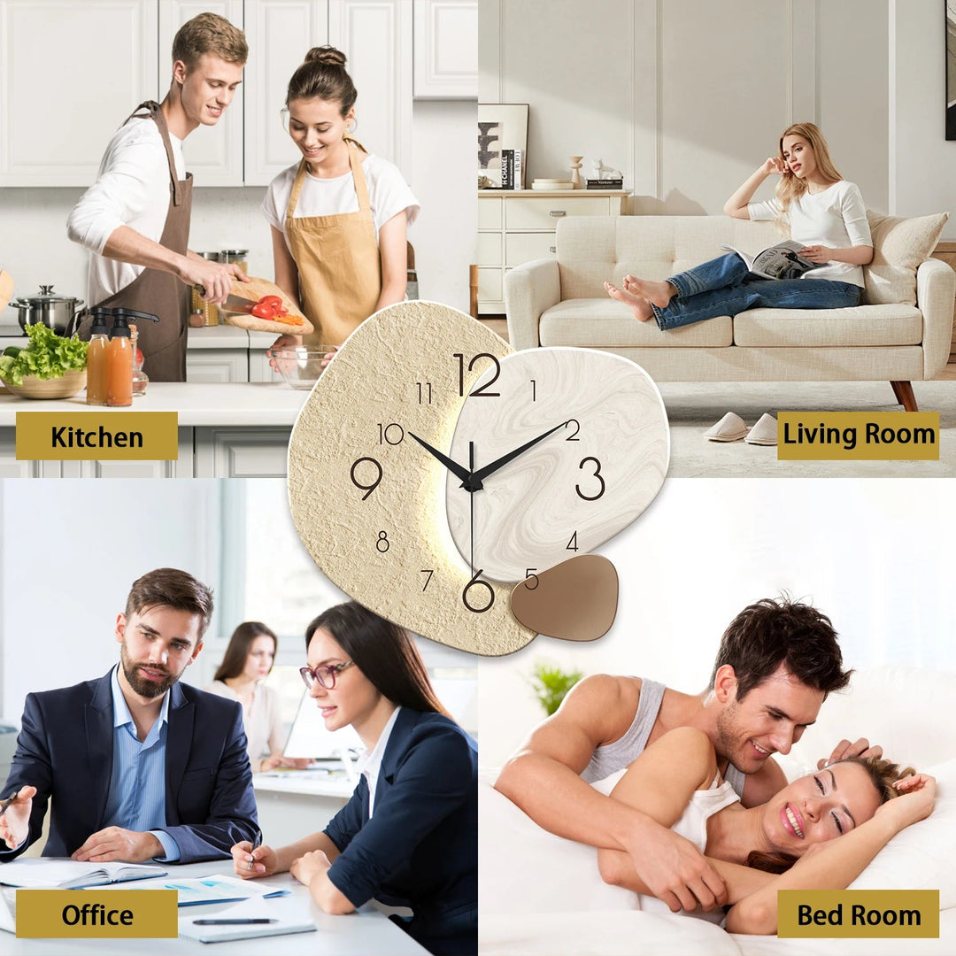TempoStone | Modern Simple Wall Clock | Silent Quartz Design 4
