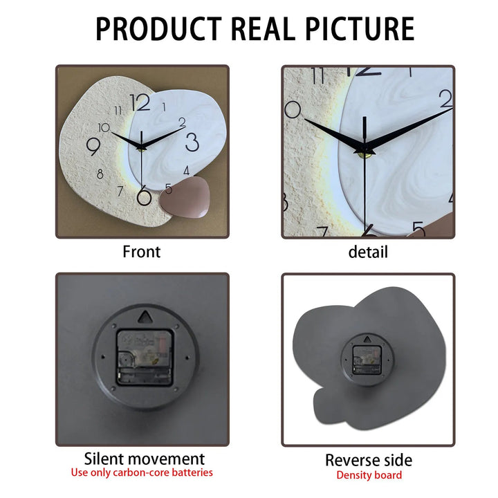 TempoStone | Modern Simple Wall Clock | Silent Quartz Design 5