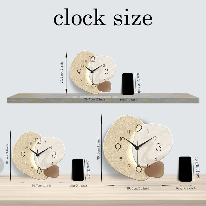 TempoStone | Modern Simple Wall Clock | Silent Quartz Design 6