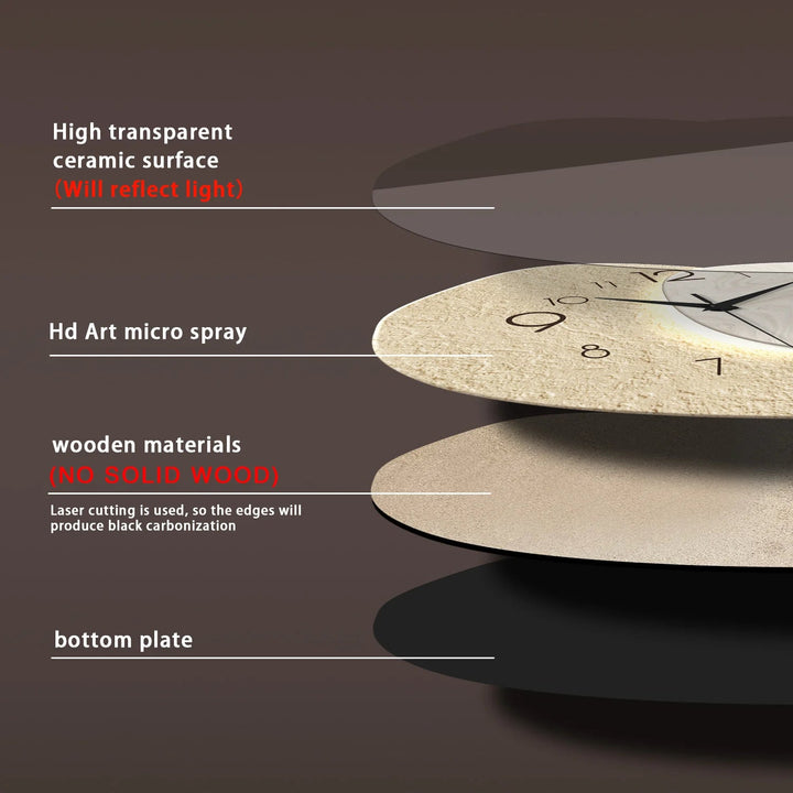 TempoStone | Modern Simple Wall Clock | Silent Quartz Design 7