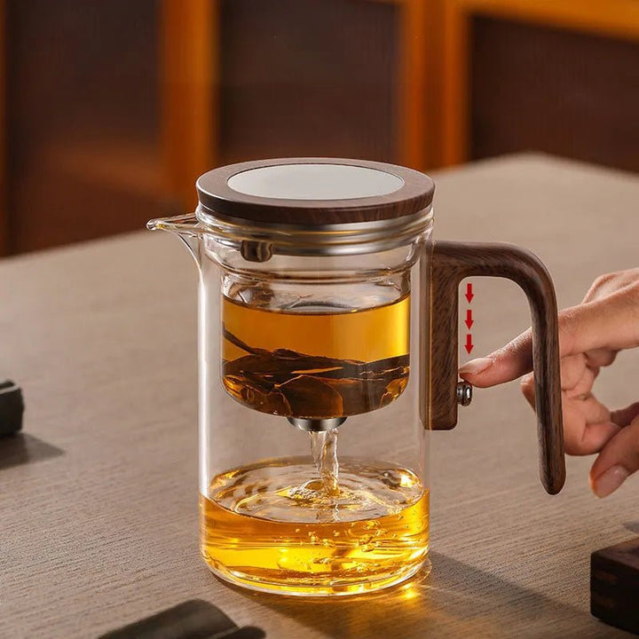 Thermal Glass Tea Brewer | One-Touch Glass Teapot with Infuser