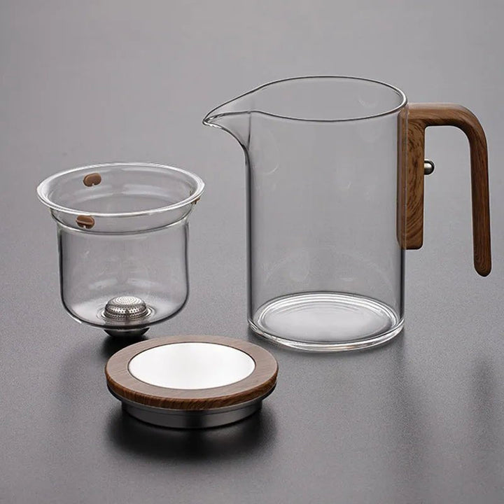 Thermal Glass Tea Brewer | One-Touch Glass Teapot with Infuser