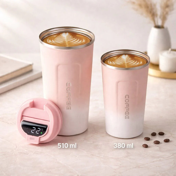 Thermal Mug with Digital Temperature Display | Leak-Proof Stainless Steel Travel Cup