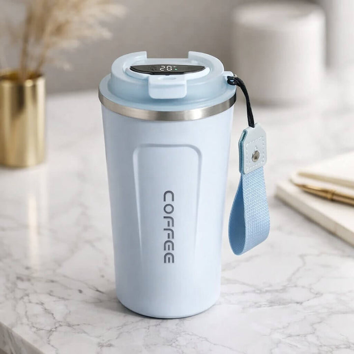Thermal Mug with Digital Temperature Display | Leak-Proof Stainless Steel Travel Cup