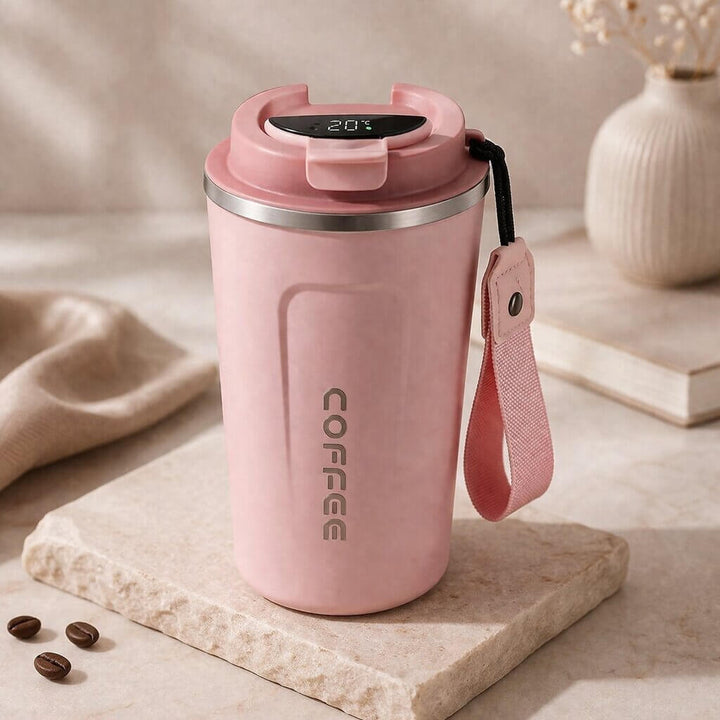 Thermal Mug with Digital Temperature Display | Leak-Proof Stainless Steel Travel Cup