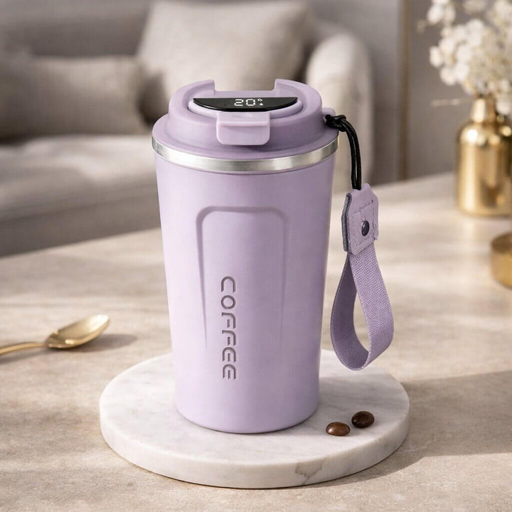 Thermal Mug with Digital Temperature Display | Leak-Proof Stainless Steel Travel Cup