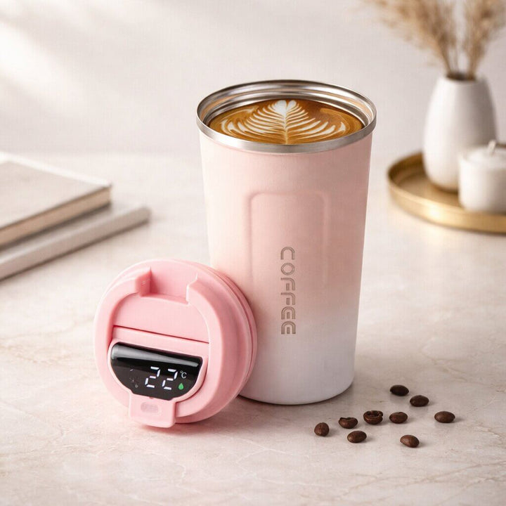 Thermal Mug with Digital Temperature Display | Leak-Proof Stainless Steel Travel Cup