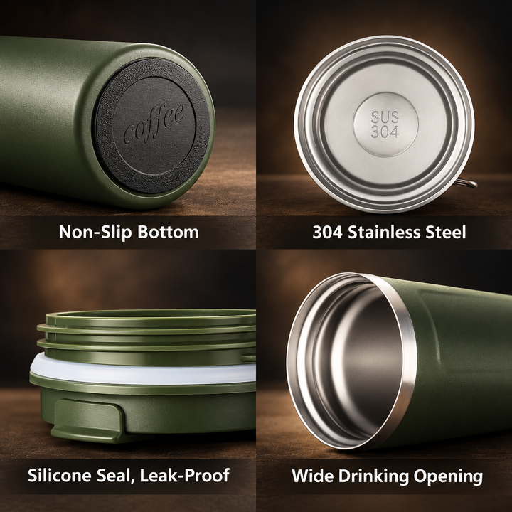 Thermal Mug with Digital Temperature Display | Leak-Proof Stainless Steel Travel Cup