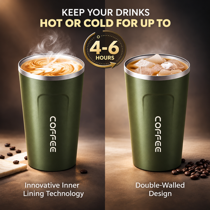 Thermal Mug with Digital Temperature Display | Leak-Proof Stainless Steel Travel Cup