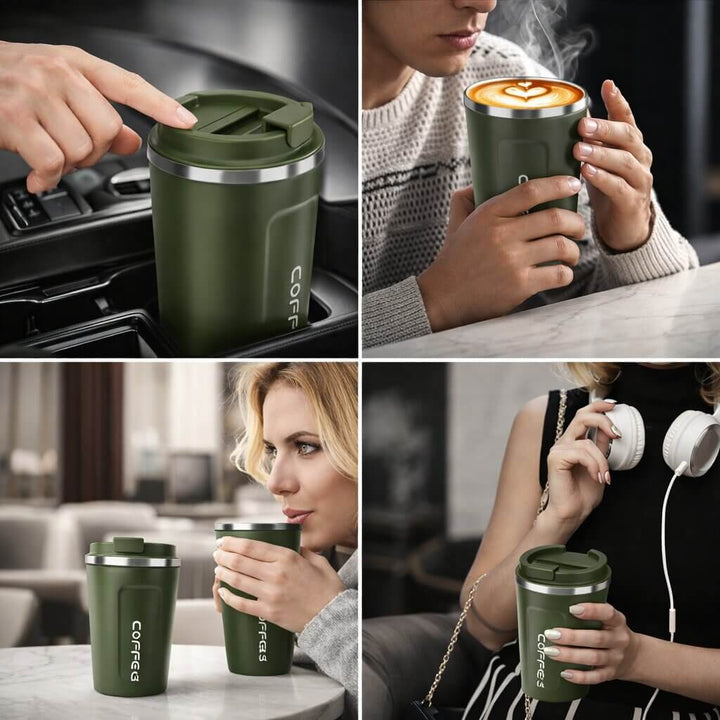 Thermal Mug with Digital Temperature Display | Leak-Proof Stainless Steel Travel Cup