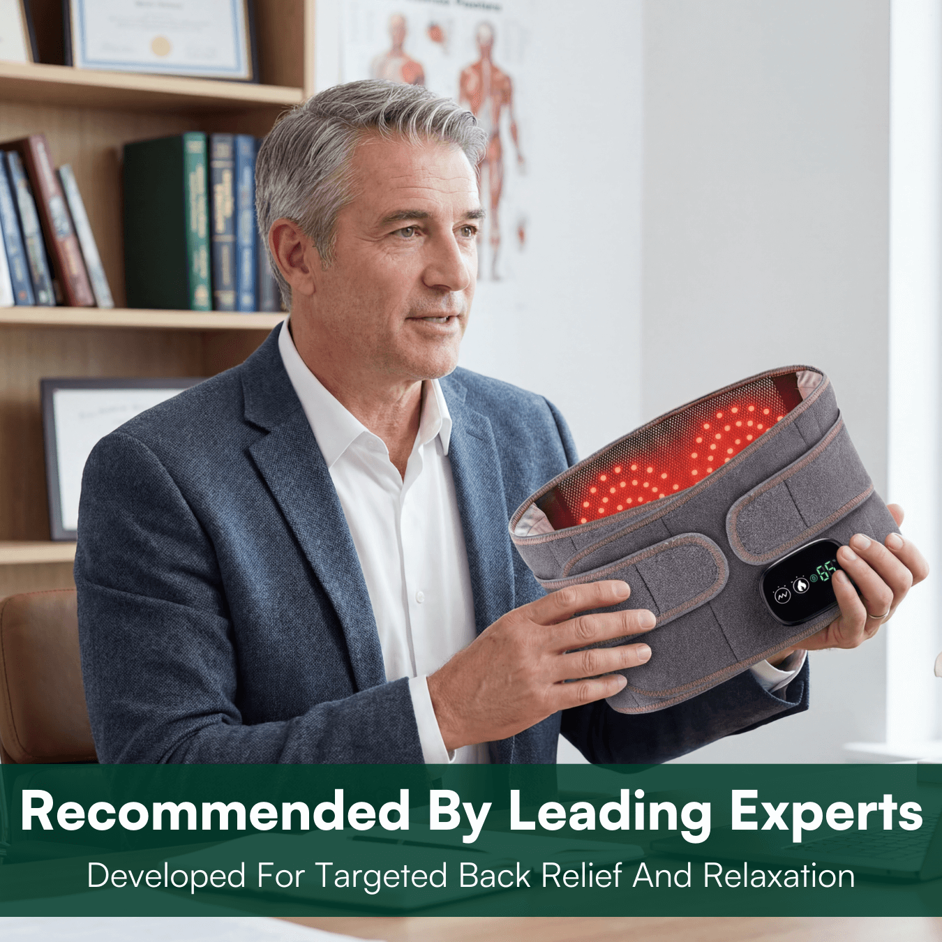 ThermalEase | Back Massage Belt with Adjustable Heat Settings | Ergonomic Design for Ultimate Relaxation and Pain Relief 2