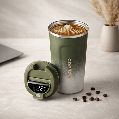 Thermal Mug with Digital Temperature Display | Leak-Proof Stainless Steel Travel Cup