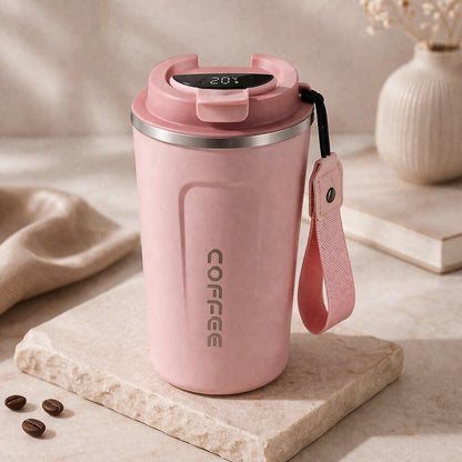 Thermal Mug with Digital Temperature Display | Leak-Proof Stainless Steel Travel Cup