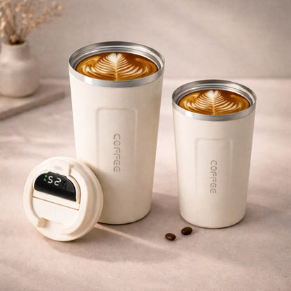 Thermal Mug with Digital Temperature Display | Leak-Proof Stainless Steel Travel Cup